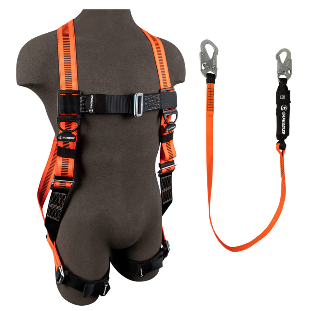 V-Line Combo: FS99280-E Harness, FS88560-E Lanyard Safewaze