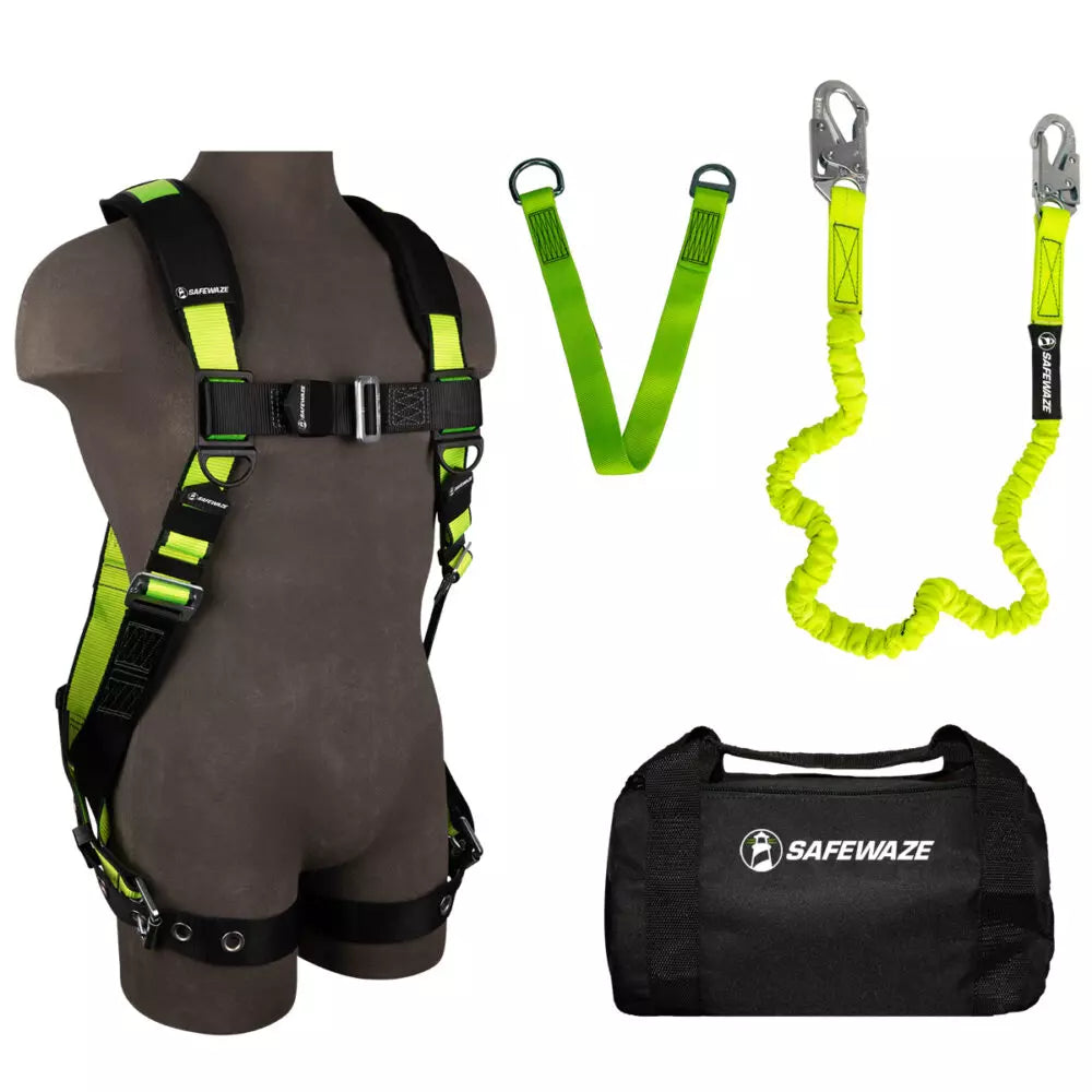 PRO Bag Kit: FS185 Harness, FS590 Lanyard, FS811-6 Anchor, FS8125 Bag Safewaze