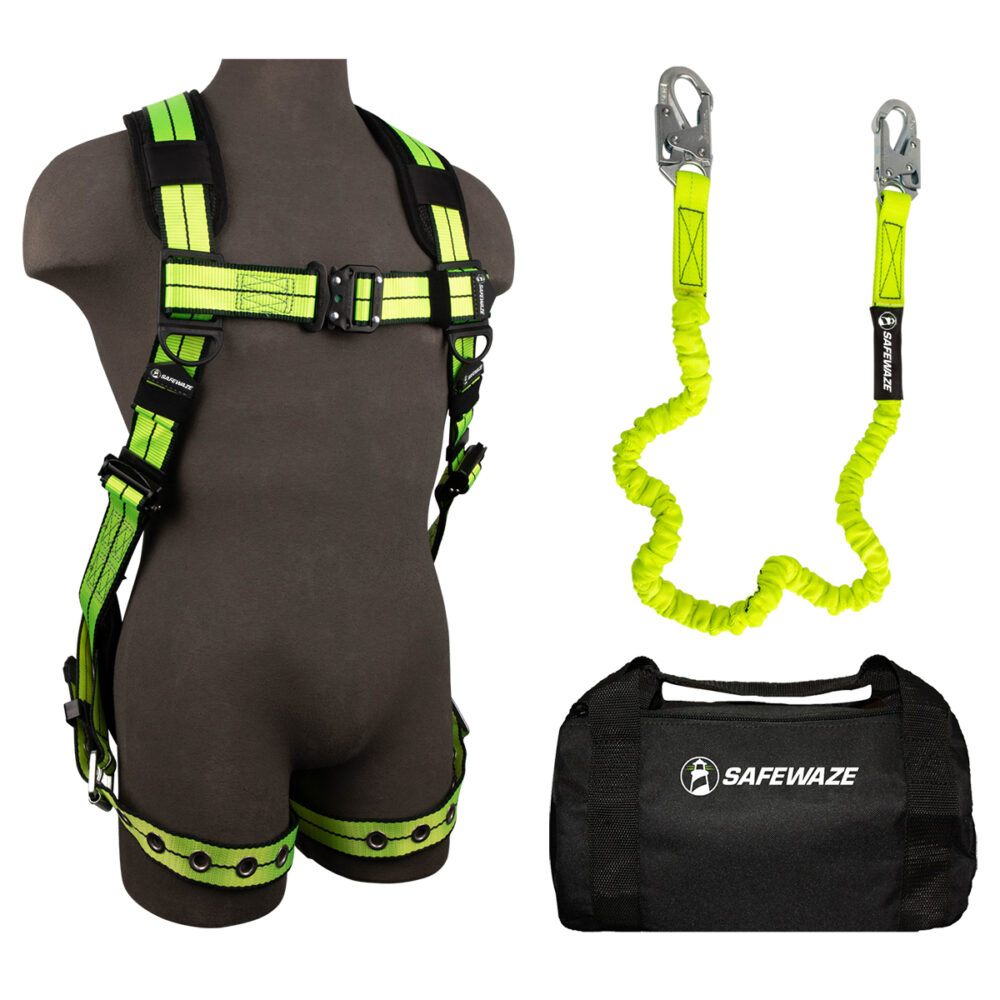 PRO+ Bag Combo: FS-FLEX185 Harness, FS590 Lanyard, FS8125 Bag Safewaze