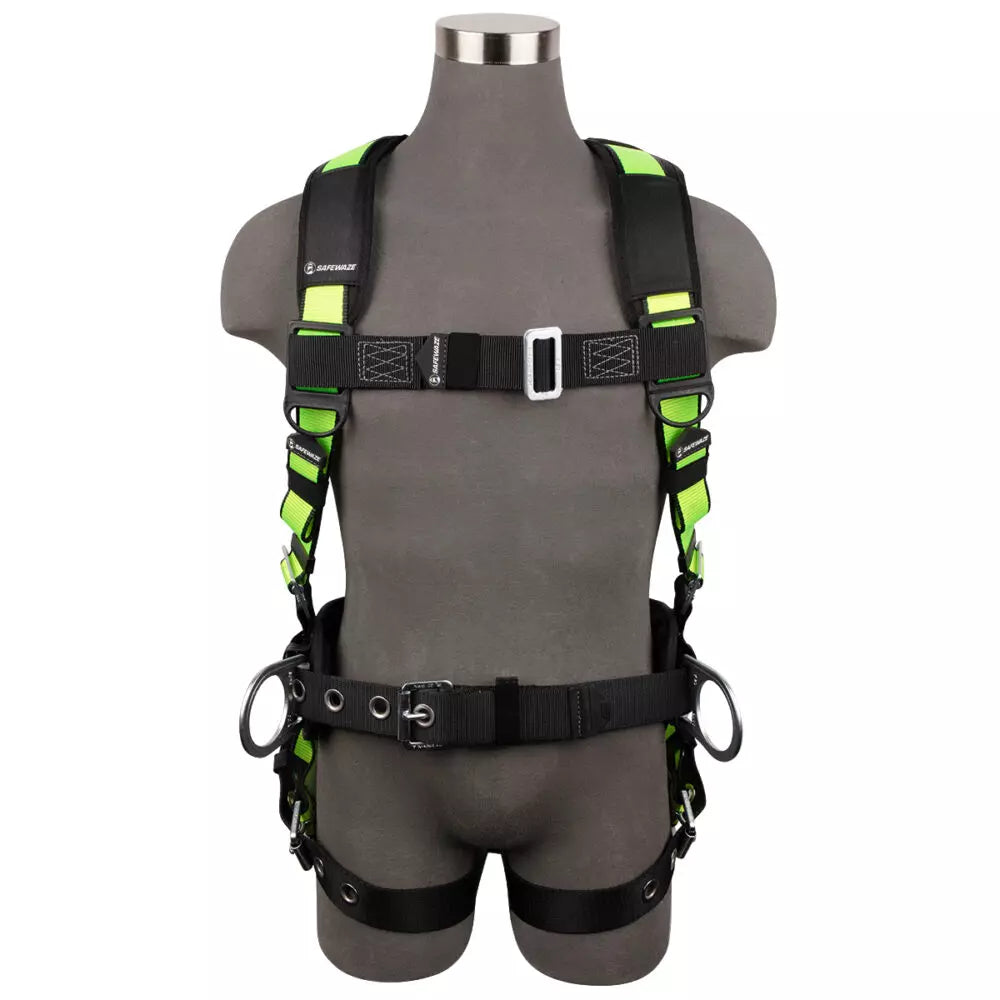PRO Construction Harness: 3D, Dorsal Link, MB Chest, TB Legs Safewaze