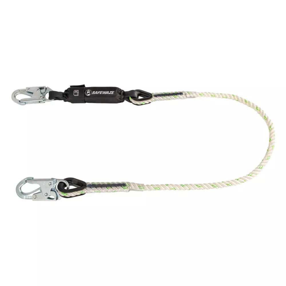 PRO 6′ Rope Energy Absorbing Lanyard: Snap Hook Safewaze