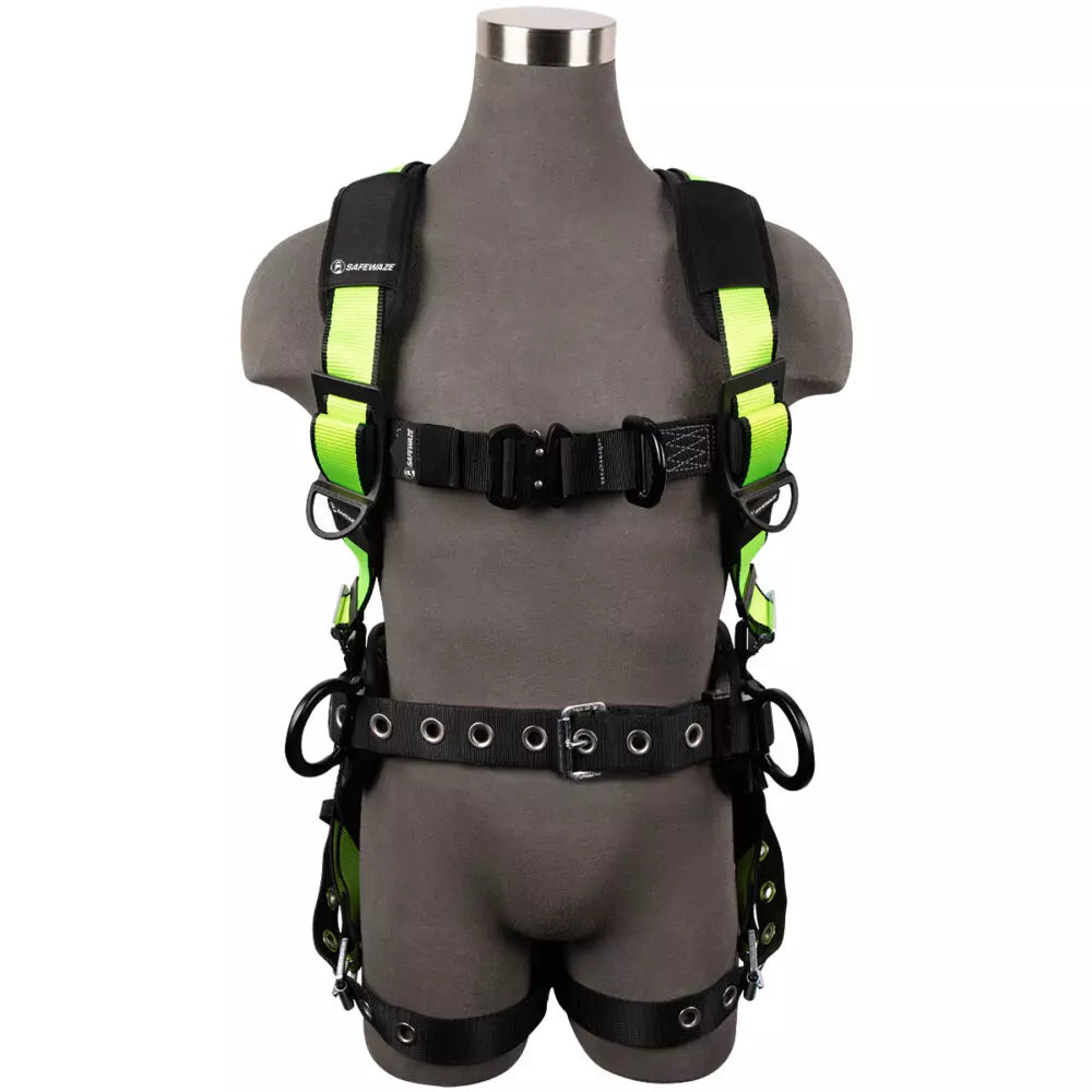 Wind & Tower Construction Harness: Alu 3D, Alu QC Chest, Alu FD, TB Legs Safewaze