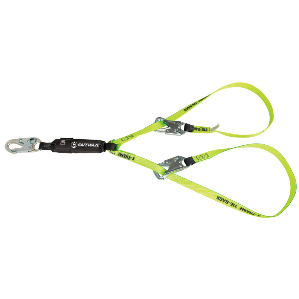 PRO 6′ Tie-Back Energy Absorbing Lanyard: Dual Leg Safewaze