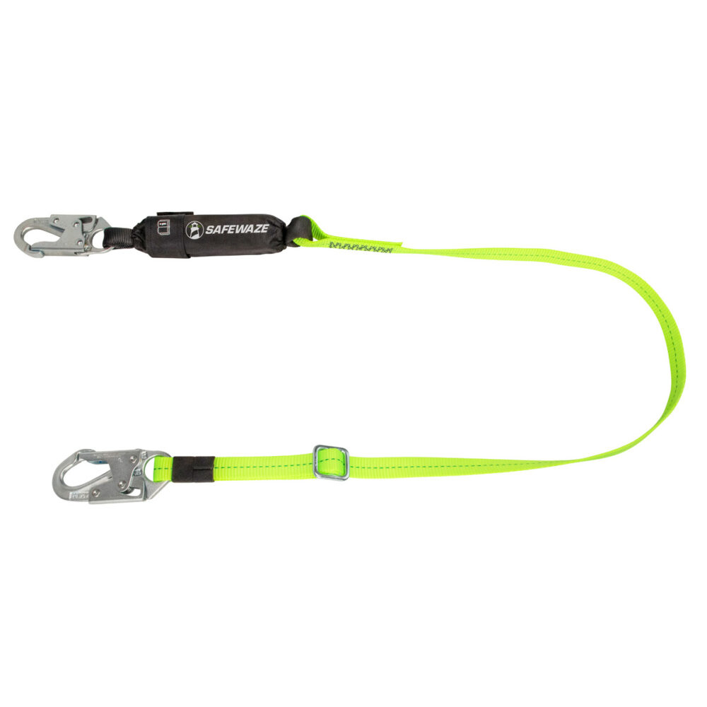 PRO 4′-6′ Adjustable Energy Absorbing Lanyard: Snap Hook Safewaze
