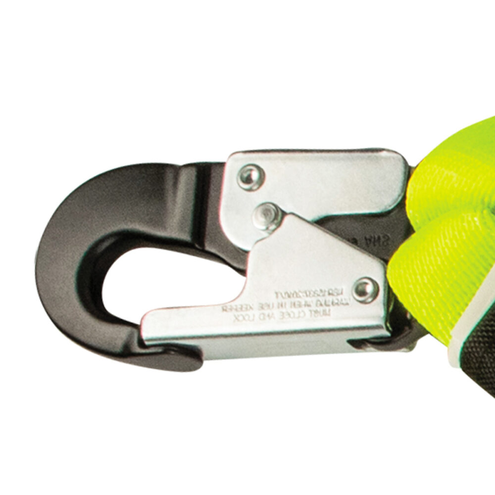 PRO 6′ Stretch Internal Energy Absorbing Lanyard: Dual Leg, Alu Rebar Hooks Safewaze