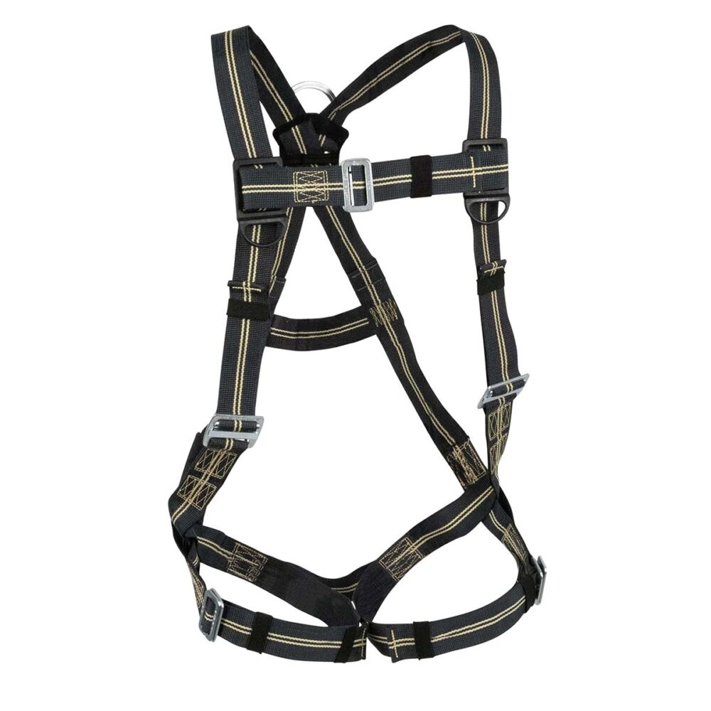 Welding Full Body Harness: 3D/1D, Aramid Web, MB Chest/Legs FS77325-FR-XS Safewaze 1 D-ring XS