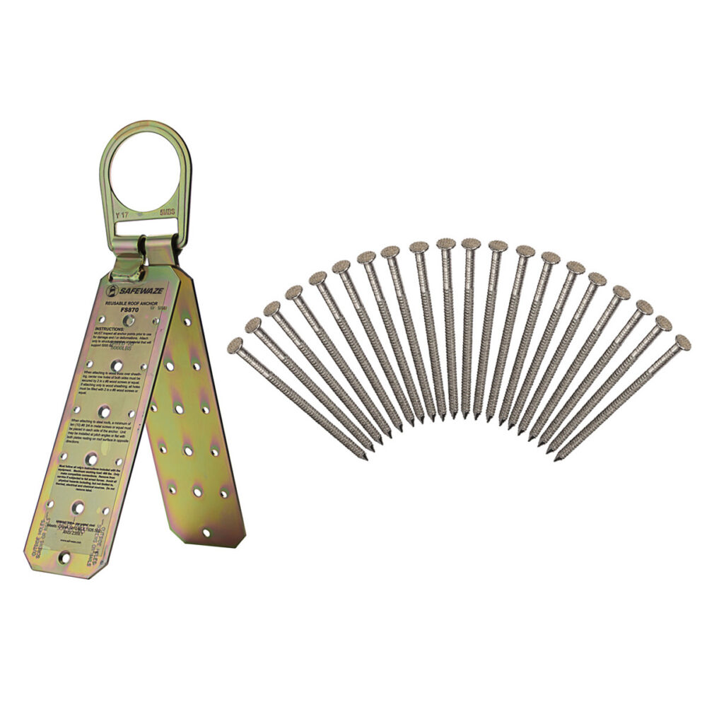 Reusable Roof Anchor FS870N Safewaze Reusable Roof Anchor w/ 20pc Nails