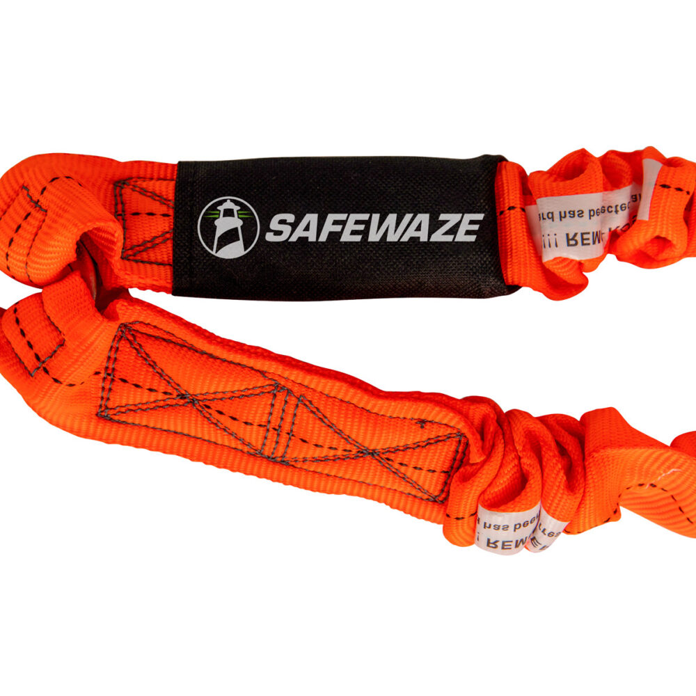 V-Line 6′ Stretch Internal Energy Absorbing Lanyard: Dual Leg, Rebar Hooks Safewaze