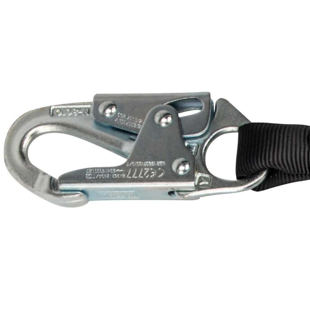 PRO 6′ Stretch Energy Absorbing Lanyard: 12′ FF, Snap Hook Safewaze