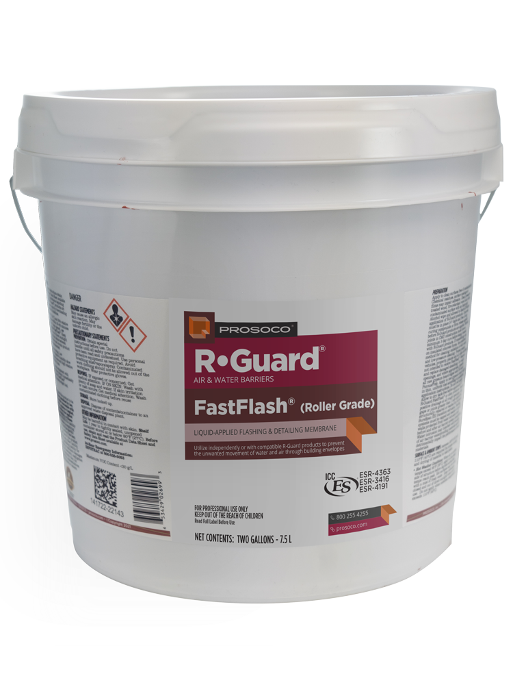 R Guard Fast Flash Roller Grade Waterproofing Membrane Compound - Pallet of 60 Units (2 Gallon Units) Prosoco