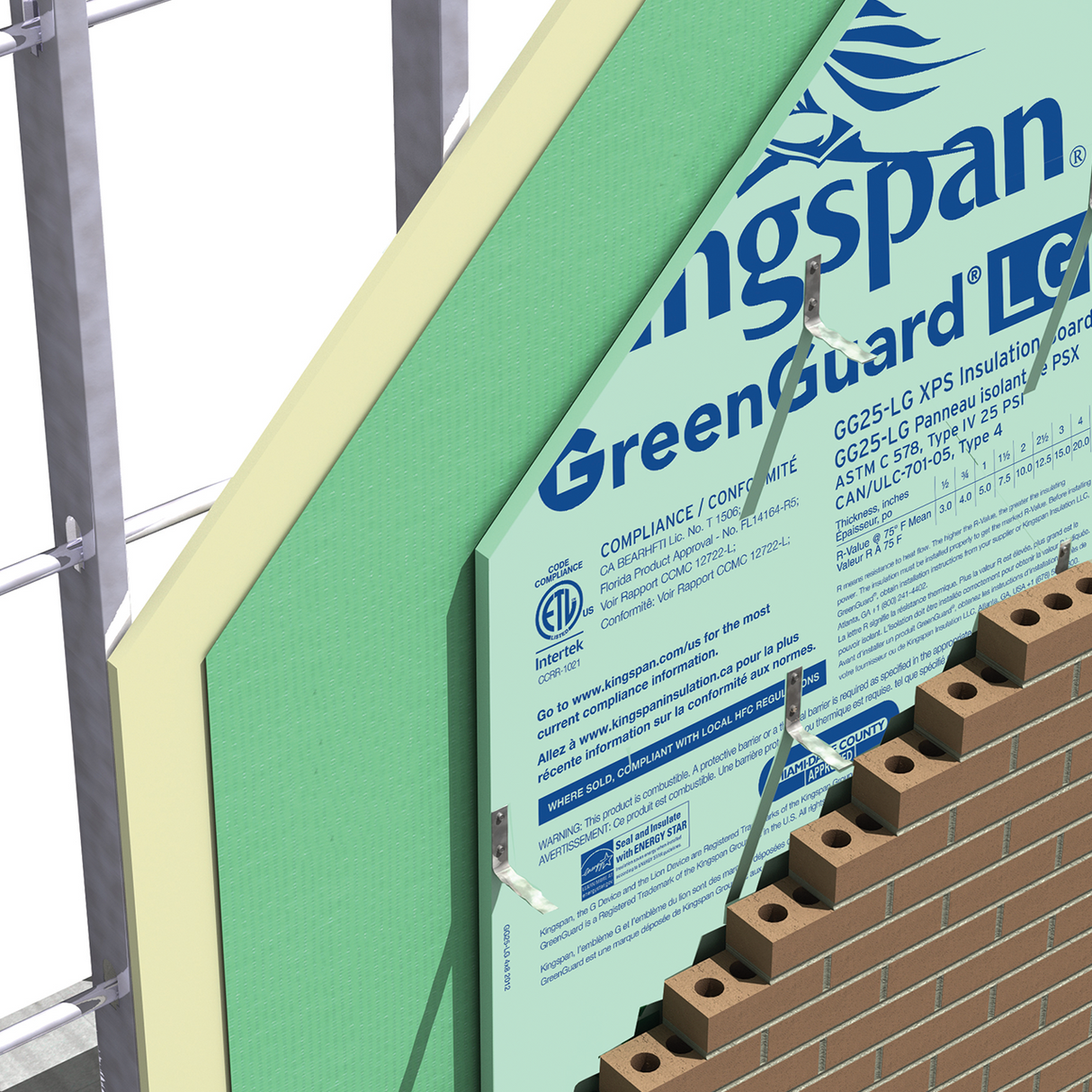 GreenGuard GG25-LG XPS Insulation Board - 3" Kingspan