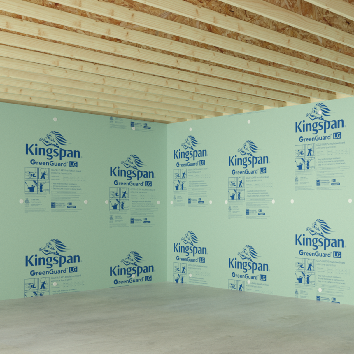 GreenGuard GG25-LG XPS Insulation Board - 3" Kingspan