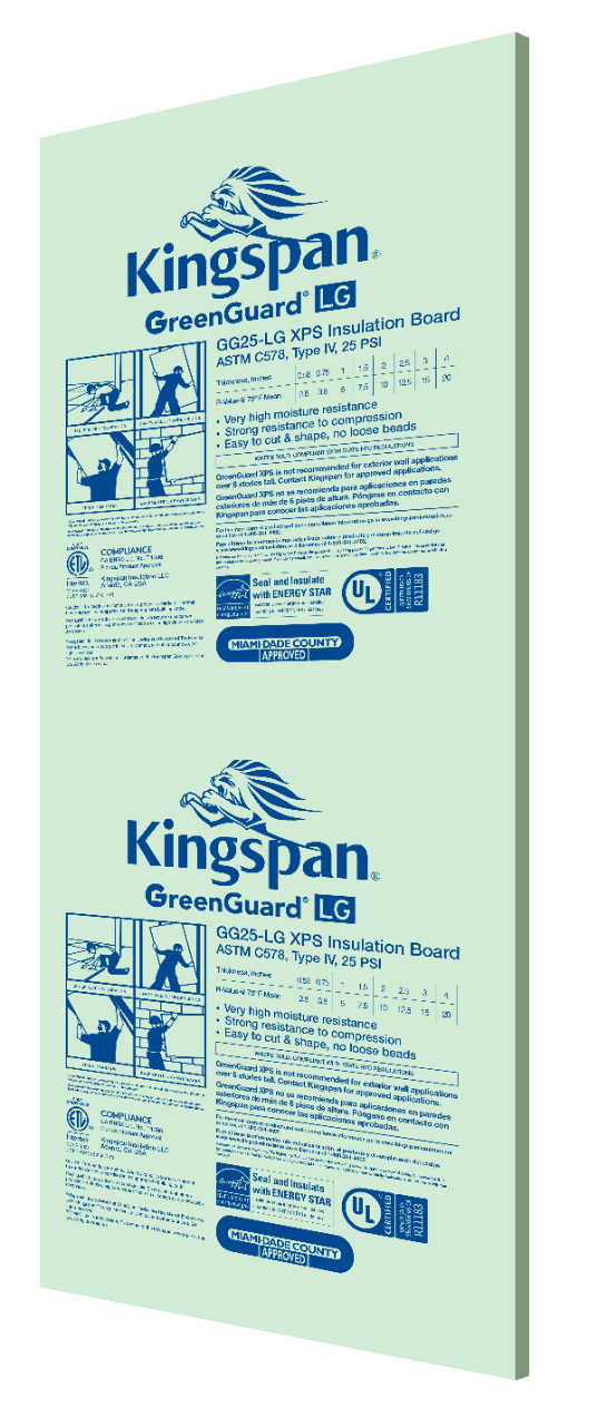 GreenGuard GG25-LG XPS Insulation Board - 3" Kingspan