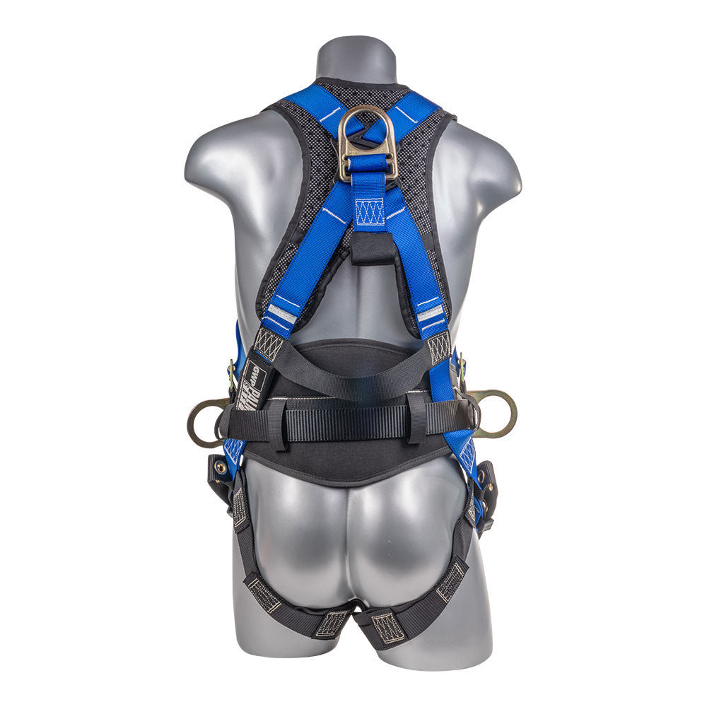 Hammerhead™ Series Harness 5pt., Padded Back, QCB Chest, Tongue & Buckle Leg Straps, SRL Back Plate, Positioning Belt with Side D-Rings Palmer Safety