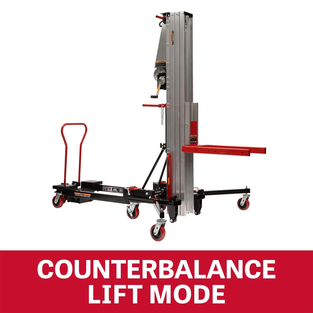 JML-18X 650 lb Capacity Material Lift, 18 Ft. Lift Height Jet