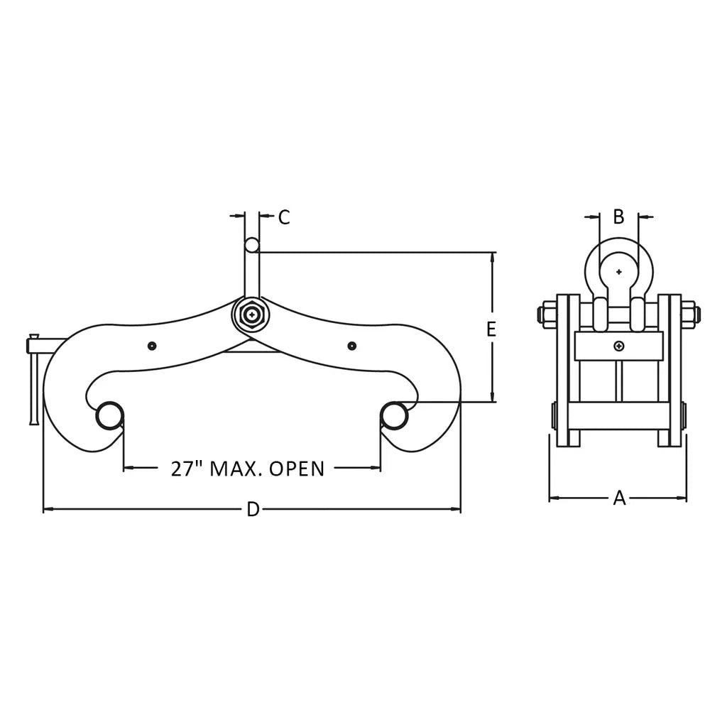 Caldwell Model GC Girder Clamp — 15–25 Ton Caldwell