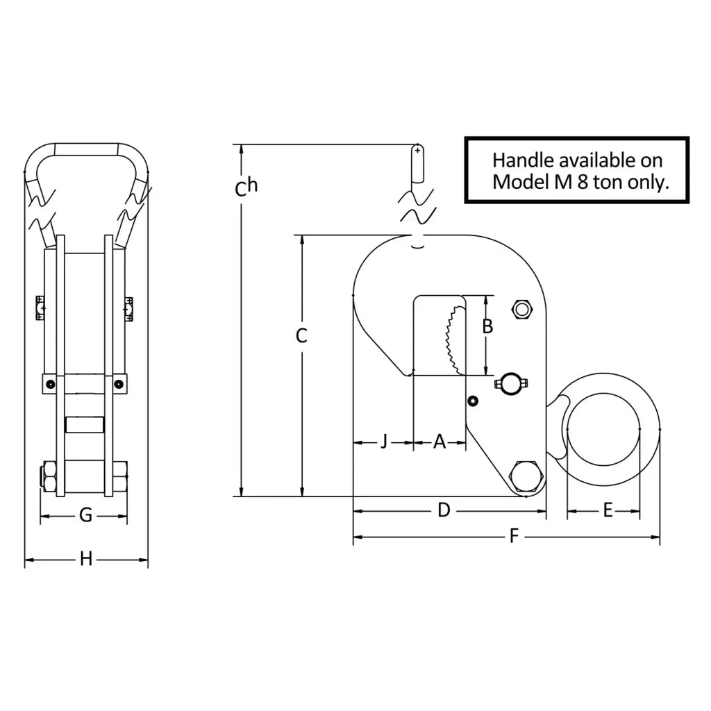 Caldwell Model M Locking Type Structural Shape Lifting Clamp Caldwell