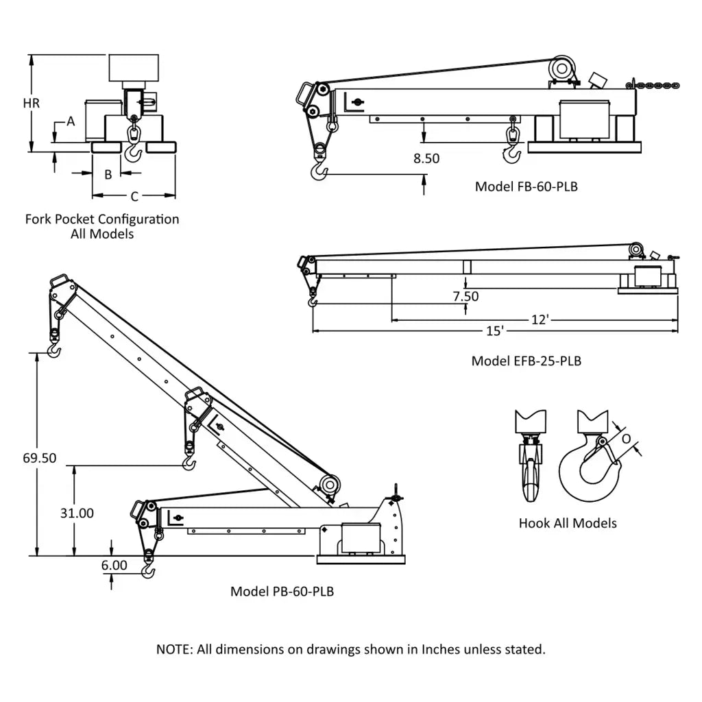 Model PLB Precision Lifting Boom Caldwell
