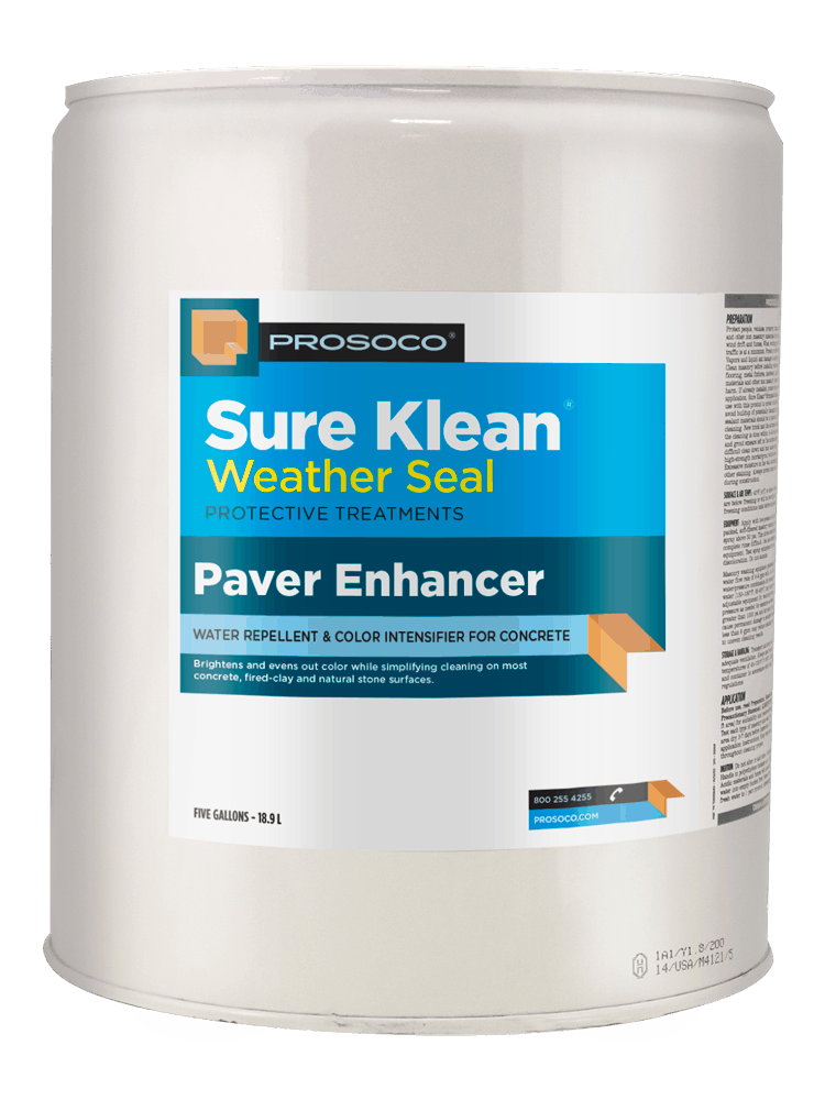 Paver Enhancer Water Repellent & Color Intensifier - Pallet of 32 Units (5 Gallon Units) Prosoco