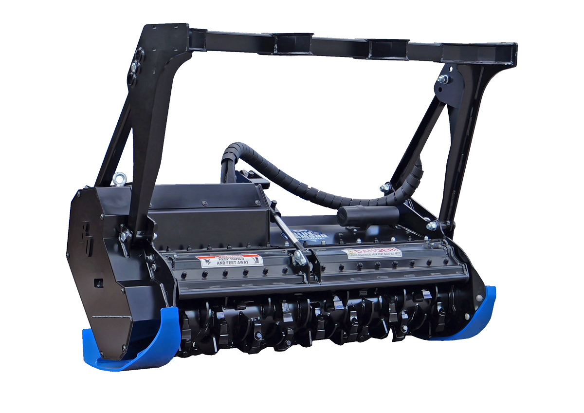Skid Steer Drum Mulcher HEAVY duty Blue Diamond Attachments