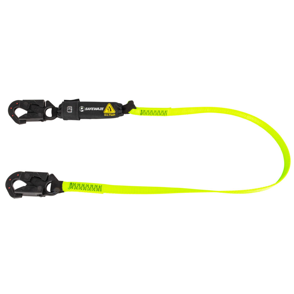 Arc Flash 6′ Energy Absorbing Lanyard: Dielectric Snap Hook Safewaze