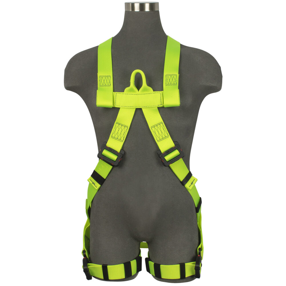Arc Flash Full Body Harness: Soft Dorsal & Sternal Loop, DE MB Torso, DE QC Legs Safewaze