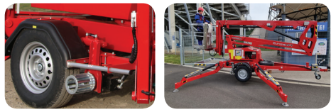 Trailer Mounted Boom/Bucket Rotating Lift - TM4525A Europelift