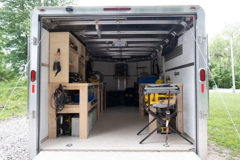 Deluxe V-Nose 8 Wide Aluminum Enclosed Cargo Trailer Legend Trailers