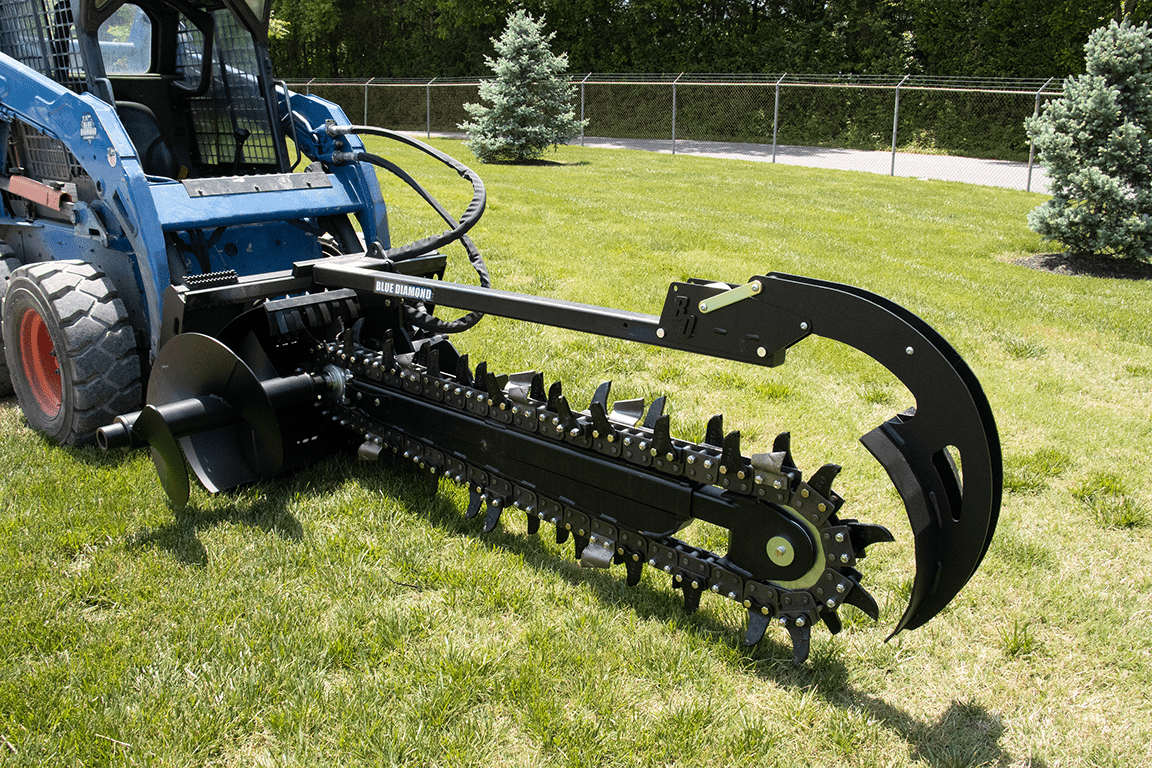 Blue Diamond® Skid Steer Trencher Blue Diamond Attachments
