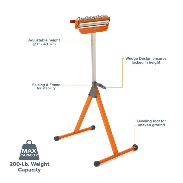 BORA A-frame Tri-Function Pedestal Roller Stand Bora