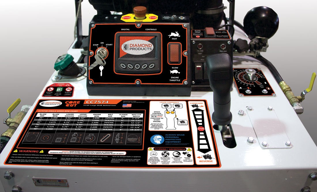 CC7574DD-P In-Line Walk Behind Saw Diamond Products