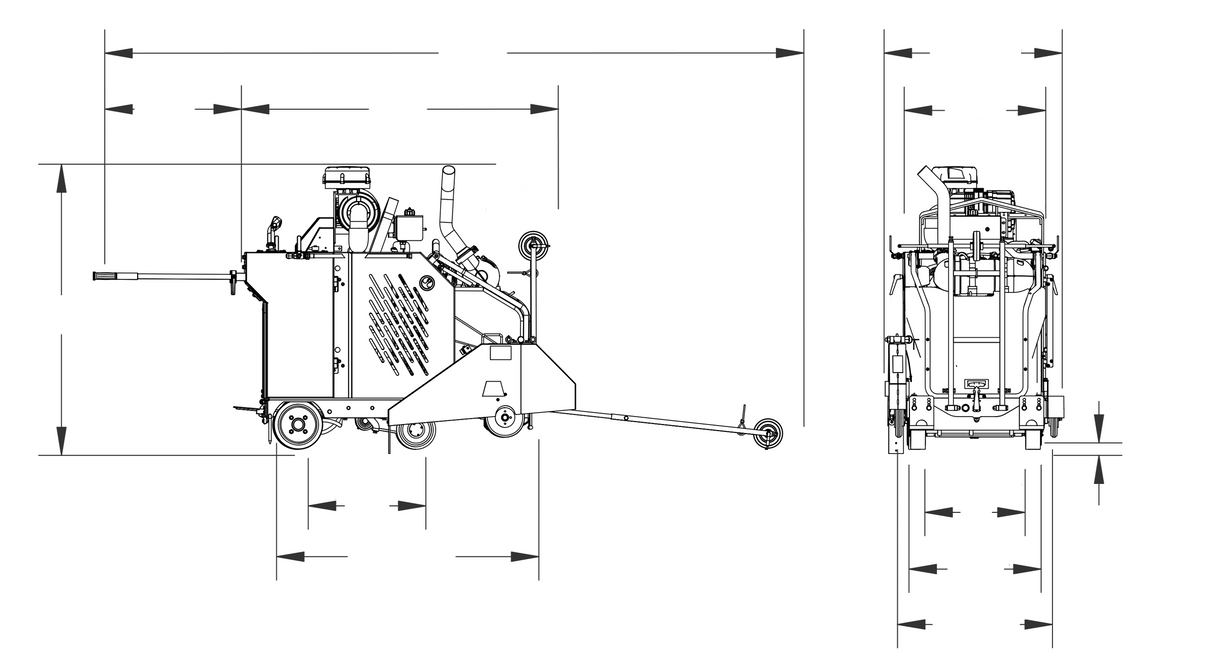 CC7574DD-P In-Line Walk Behind Saw Diamond Products