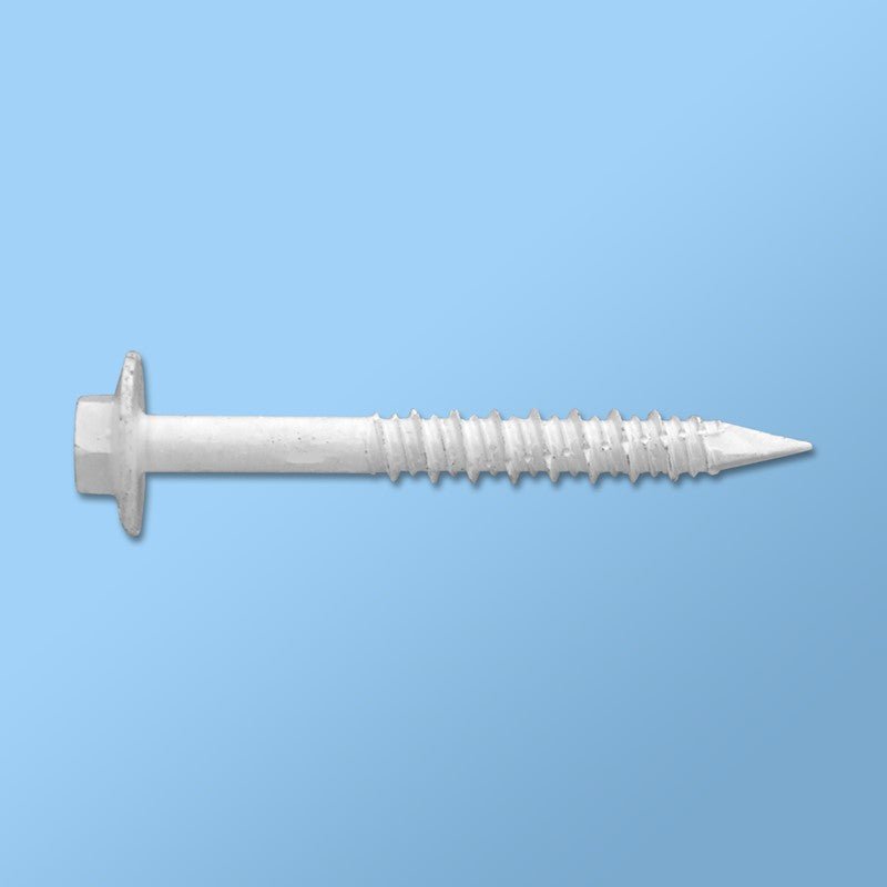 CON CONCRETE SCREWS - HEX FLANGE QUICK-CON ( BRONZE & WHITE COATING) QCCT14134WHT Daggerz 1/4" x 1-3/4" (Box of 2000) White Coating