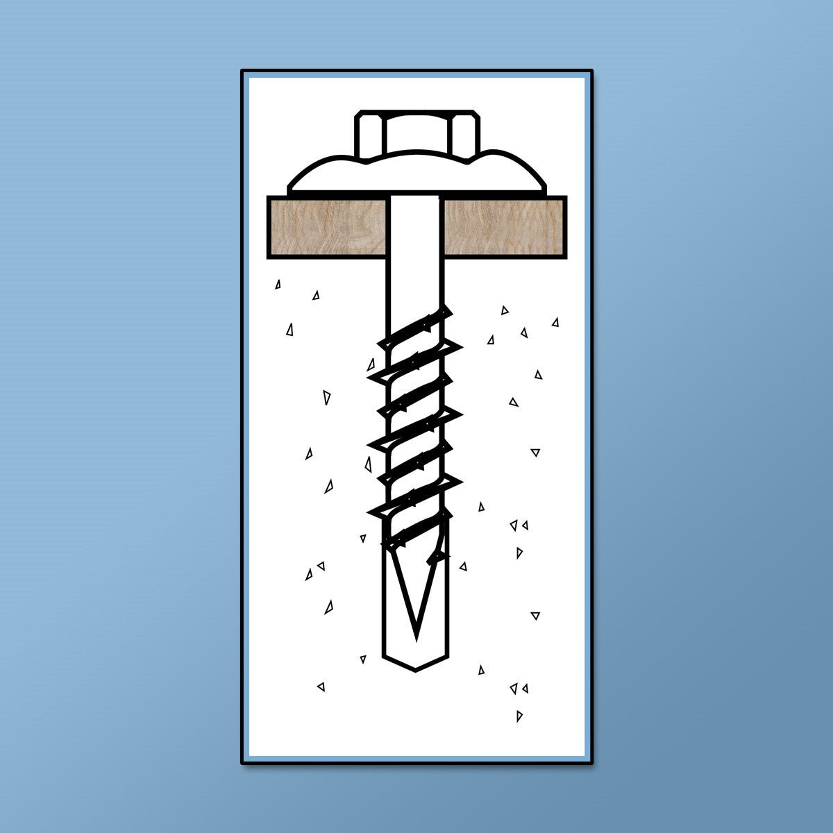 CON CONCRETE SCREWS - HEX FLANGE QUICK-CON ( BRONZE & WHITE COATING) Daggerz