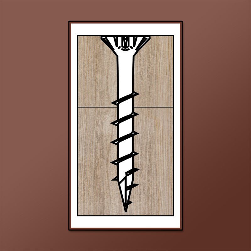 LOK WOOD SCREWS- SQUARE FLAT WITH NIBS COARSE TYPE 17 (BLACK OXIDE) Daggerz