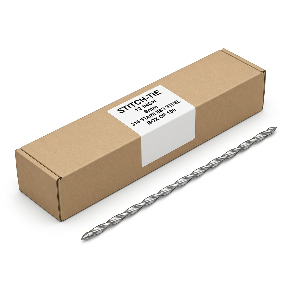 Stitch-Tie Stainless Steel Masonry Pinning Solution - Box of 100 (8mm)