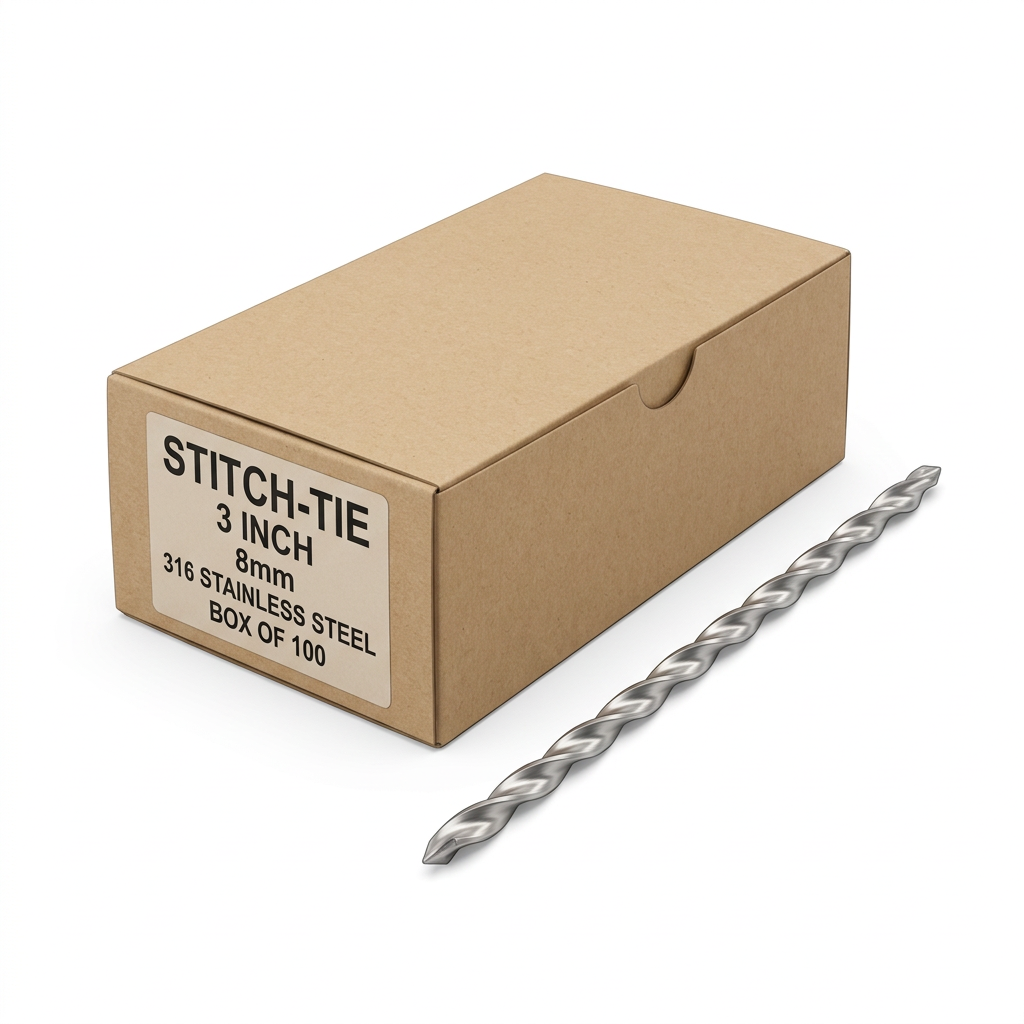 Stitch-Tie Stainless Steel Masonry Pinning Solution - Box of 100 (8mm)