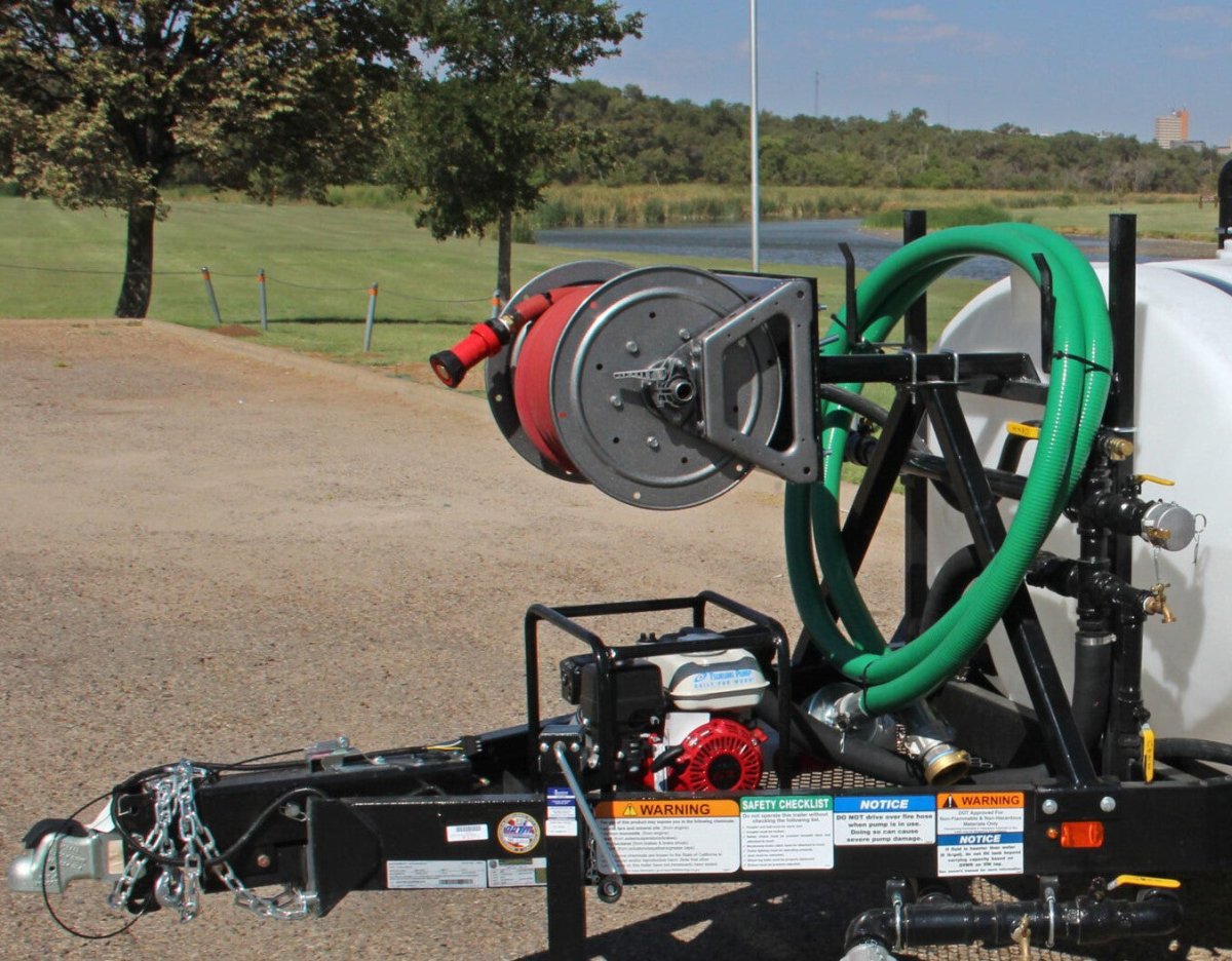 Express Water Trailer - EXP-550L-SPW-G3 EXP-500-FH Wylie Optional Hose and Reel with Fire/Spray Nozzle 50'