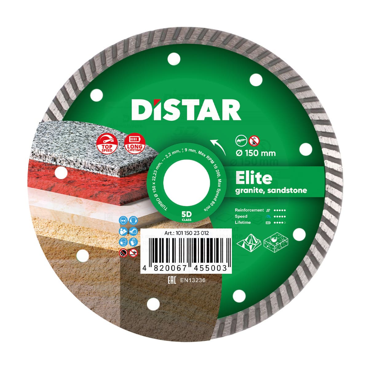 Diamond Cutting Blade Elite Turbo 10115023012 Distar 6"