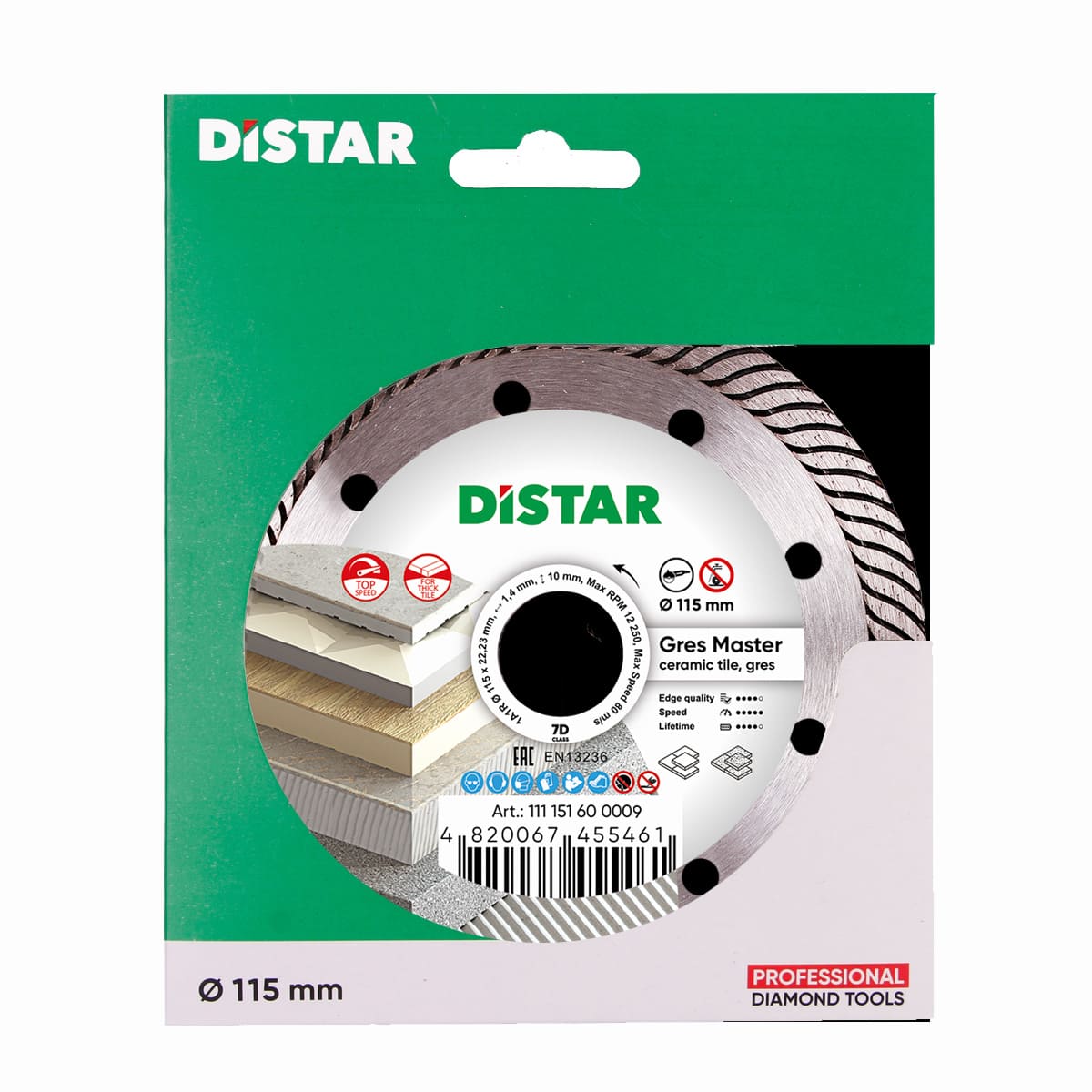Diamond Cutting Blade 1A1R Gres Master Distar
