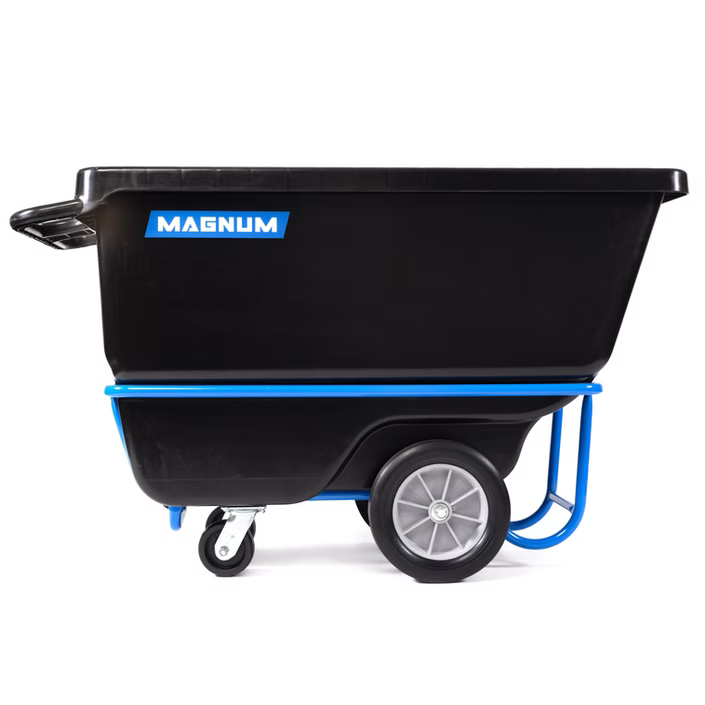 1 Cubic Yard Covered Capacity Forklift-Ready Dump Carts Magnum
