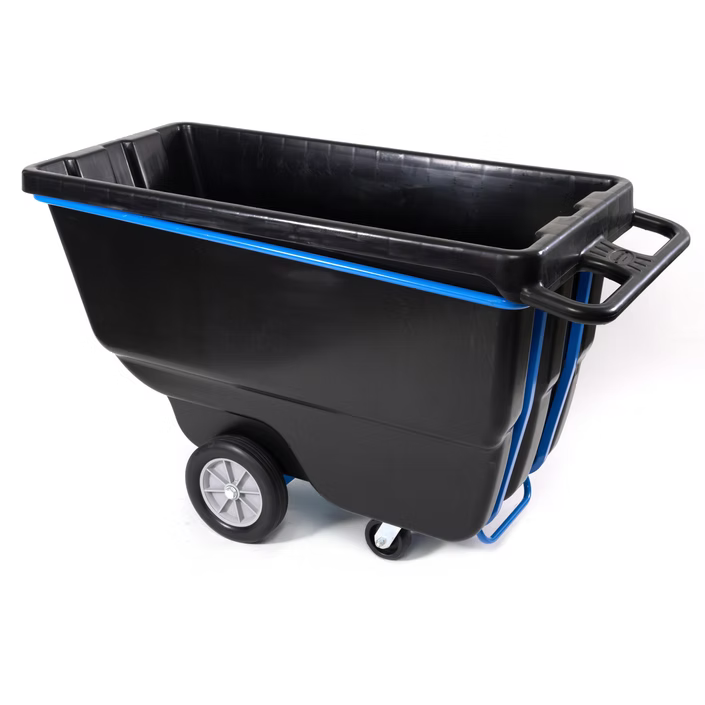 1 Cubic Yard Covered Capacity Dump Carts w/ Heavy-Duty Full Frame Magnum