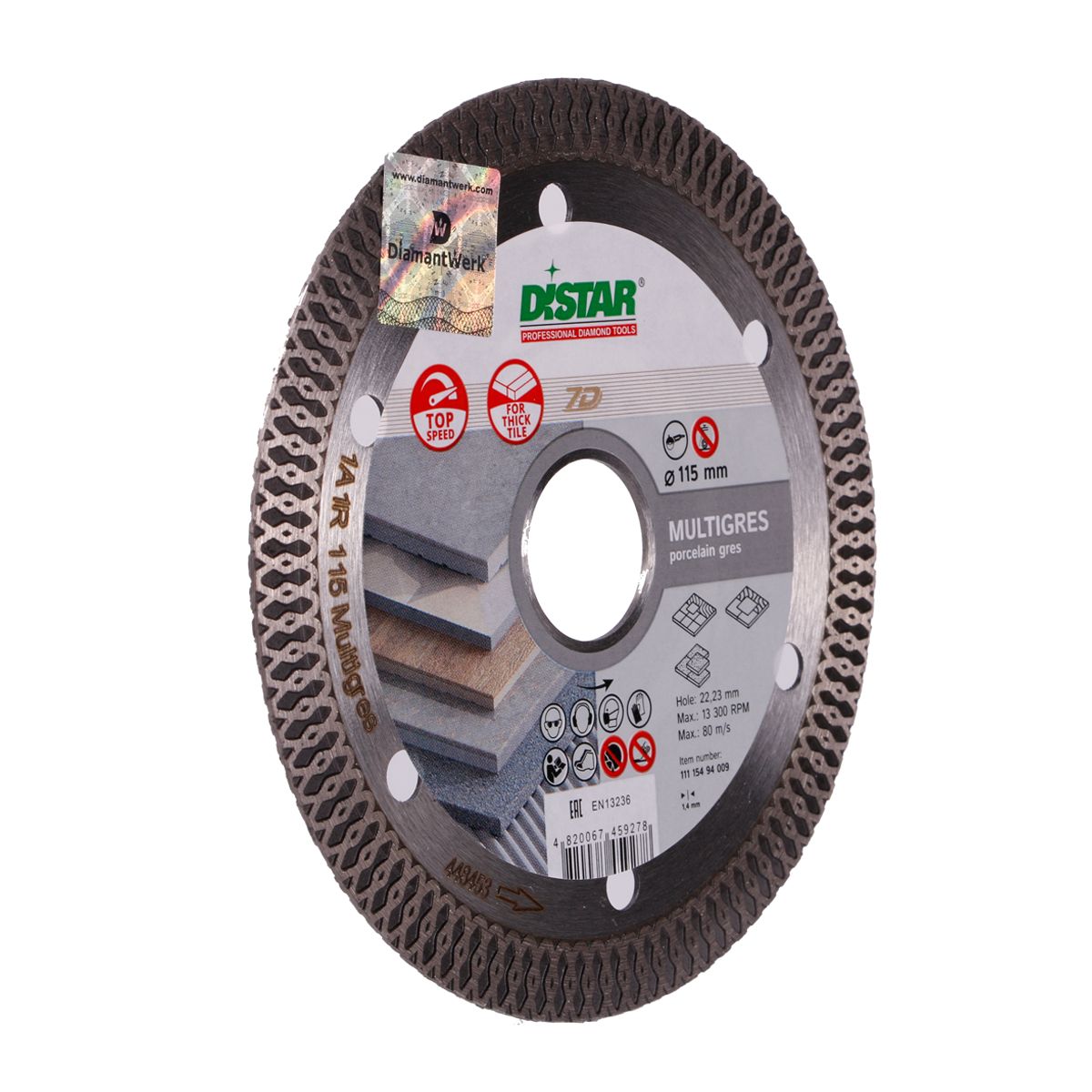 Diamond Cutting Blade 1A1R Multigres Distar