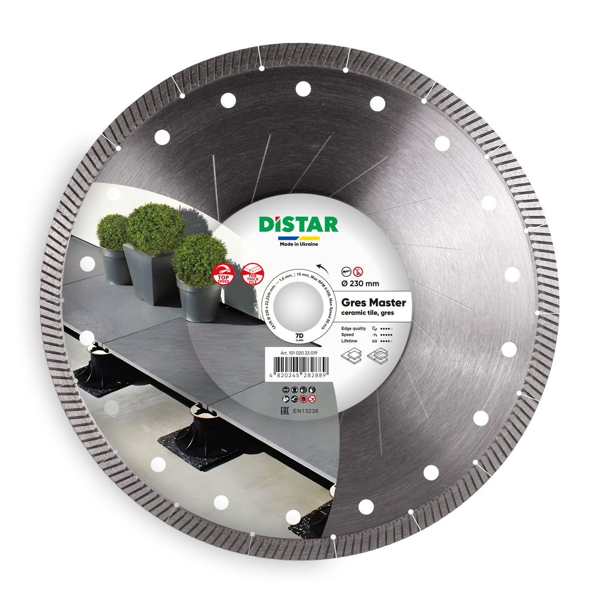 Diamond Cutting Blade 1A1R 9" Gres Master Distar