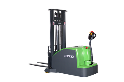 Lithium Counterbalanced Walkie Stacker - Double Mast with 3,000 lb Capacity and 130" Lift Height EKKO