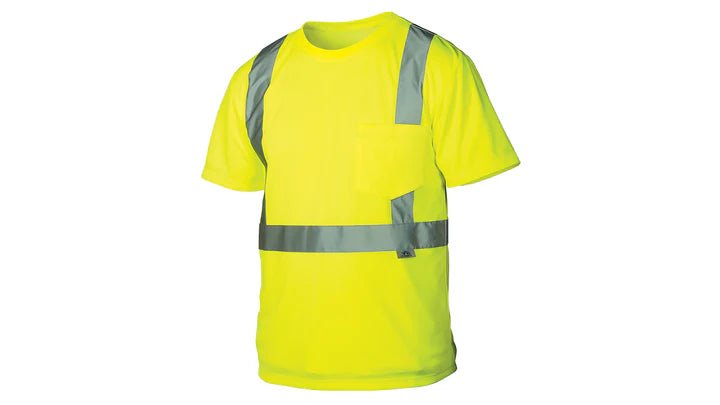 Hi Vis Safety T-Shirt with Pocket (Pack of 5) RTS2110S Pyramex Yellow Small