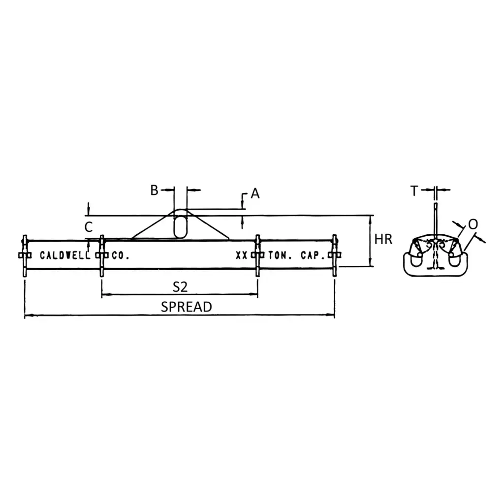Caldwell Model 22 Twin Basket Sling Lifting Beams Caldwell