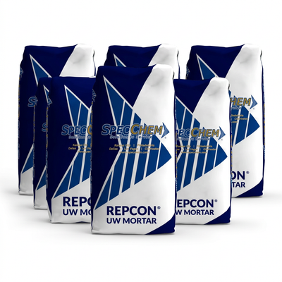 RepCon Under Water Mortar Fiber-Reinforced Underwater Hand Pack Repair Mortar RCONUW-BAG SpecChem 50 Pound Pail (Pack of 6)