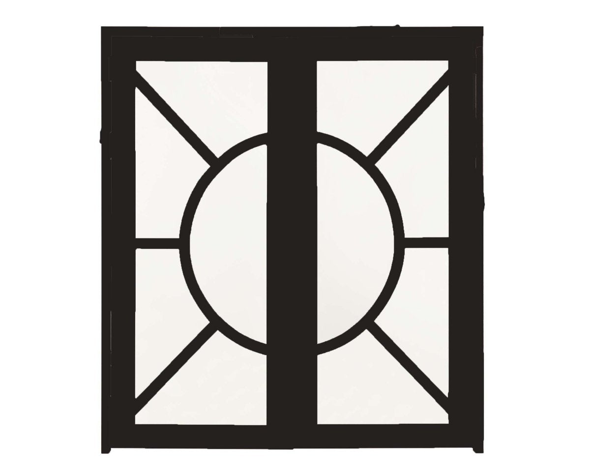 Kronos Double Door Entry Door sku-42465838891201 Custom Iron Door Pros Matte black 81 x 61