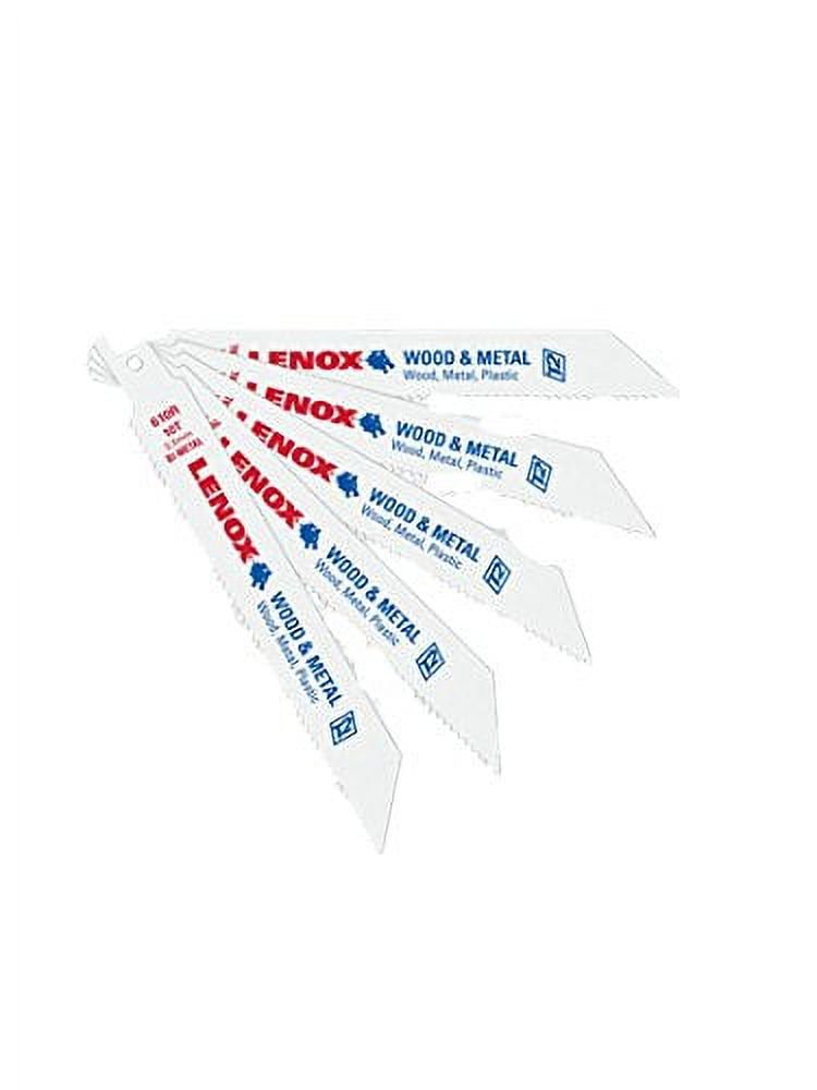 Lenox 610R 6 Inch X 10 Tpi Bi-Metal Reciprocating Saw Blades - Pack of 5 Lenox Tools